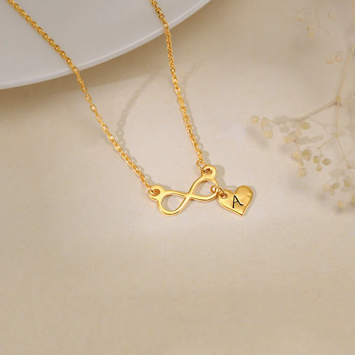 Golden Personalised Endless Echo Necklace - Image 2
