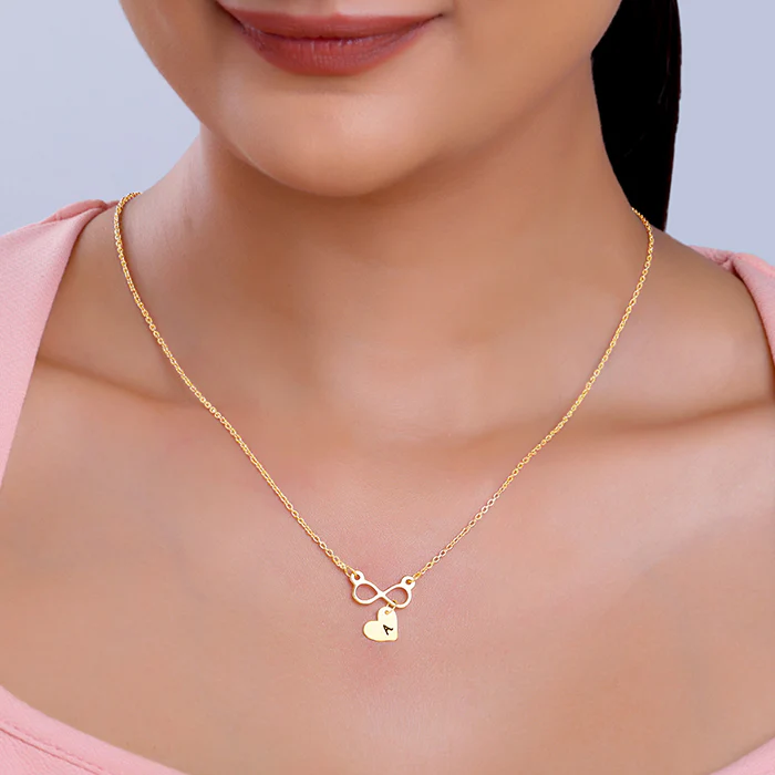 Golden Personalised Endless Echo Necklace - Image 3