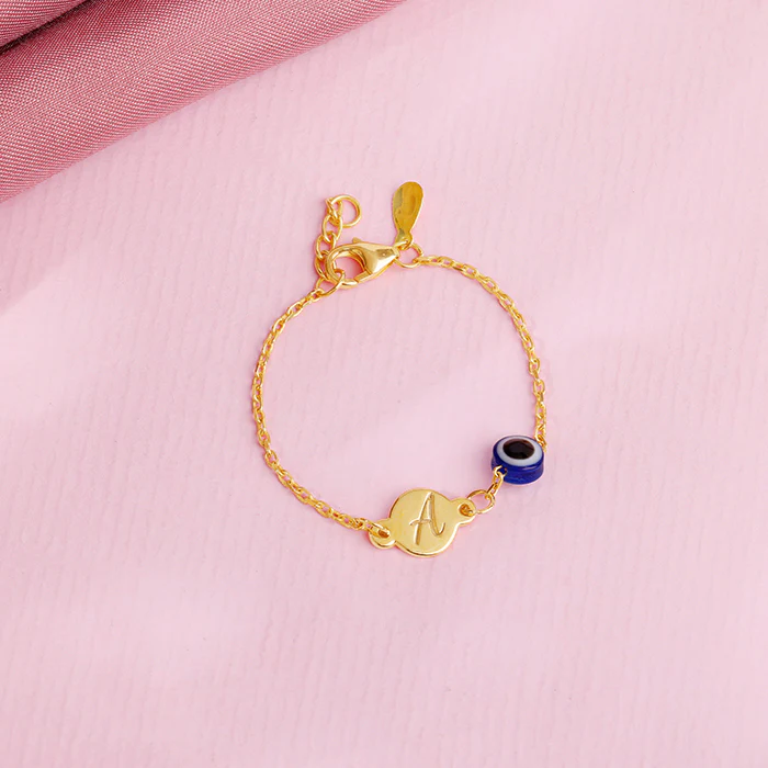 Golden Personalised Envy Gaze Kids Bracelet (0 - 2 Years) - Image 2