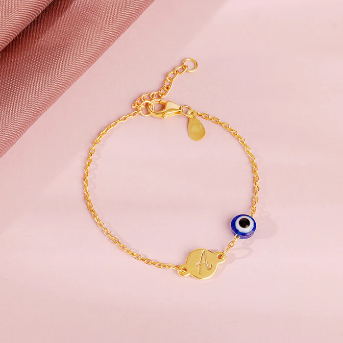 Golden Personalised Envy Gaze Kids Bracelet (2 - 8 Years) - Image 2