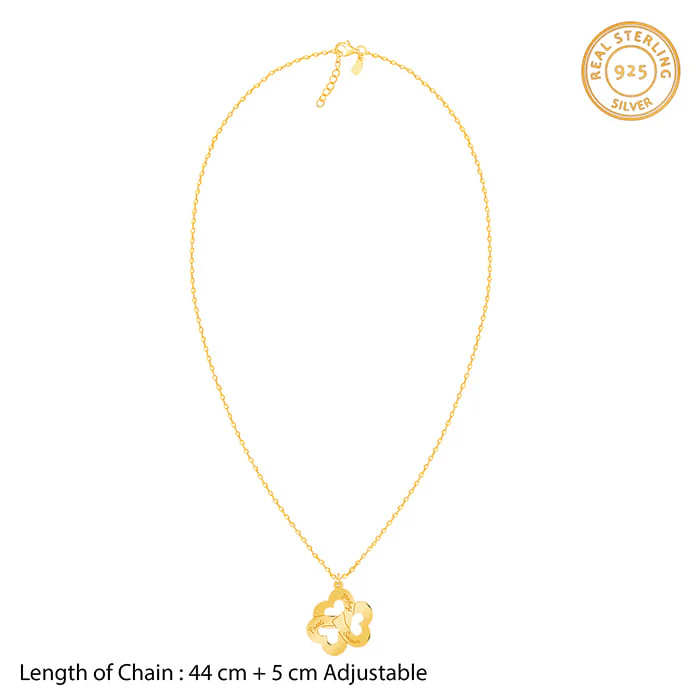 Golden Personalised Floral Love Name Necklace - Image 5
