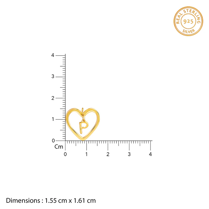 Golden Personalised Heart of Initial Pendant - Image 4