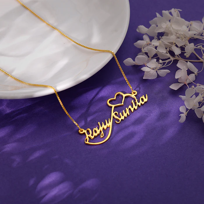 Golden Personalised Infinite Love Pendant - Image 3