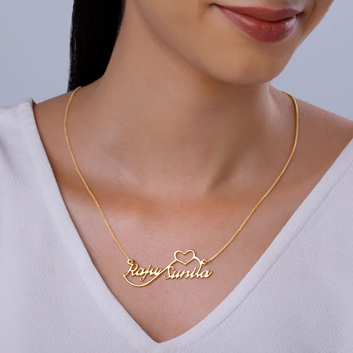 Golden Personalised Infinite Love Pendant - Image 5