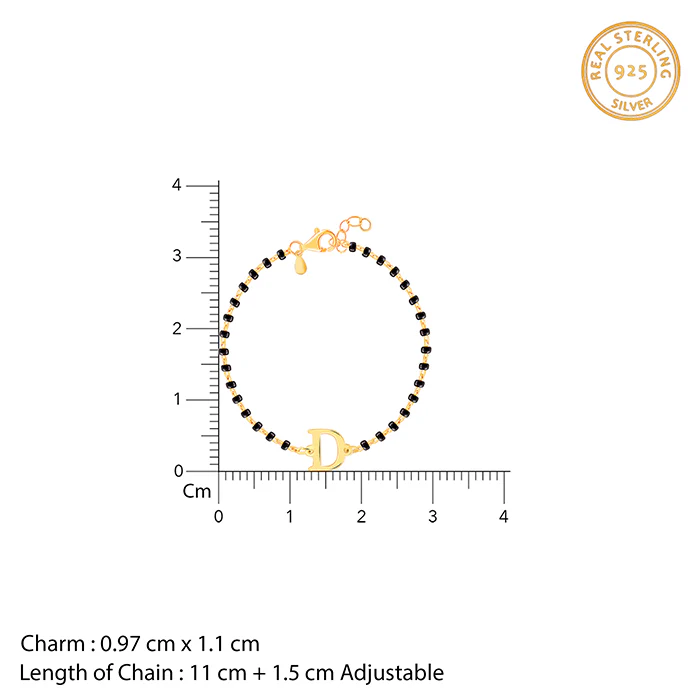 Golden Personalised Initial Nazariya Kids Bracelet (0 - 2 Years) - Image 4
