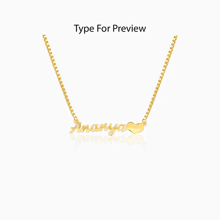 Golden Personalised Love Pendant - Image 2