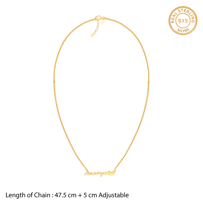 Golden Personalised Love Pendant - Image 6