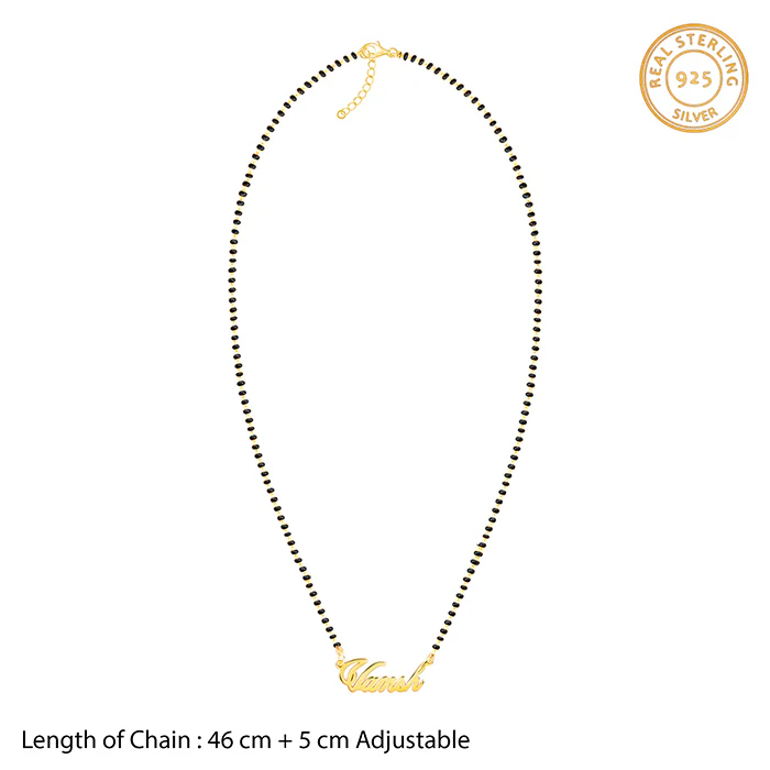 Golden Personalised Name Mangalsutra - Image 5