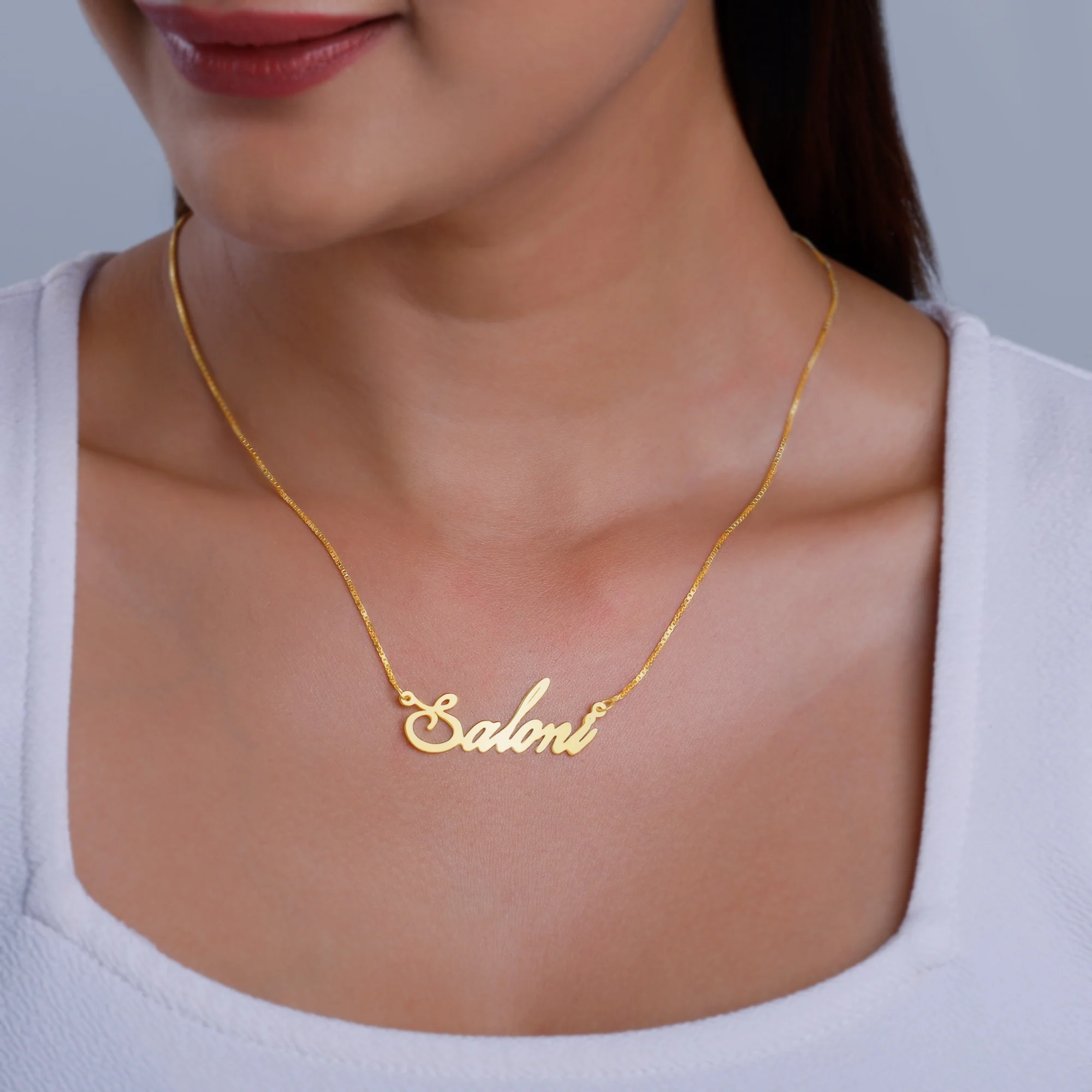 Golden Personalised Eternal Necklace - Image 3