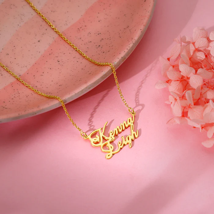 Golden Personalised Perfect Match Pendant - Image 3