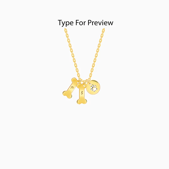 Golden Personalised Pet Lover Necklace - Image 2