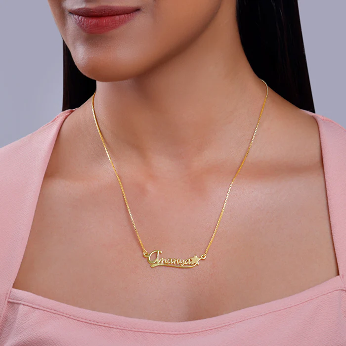 Golden Personalised Star Necklace - Image 4