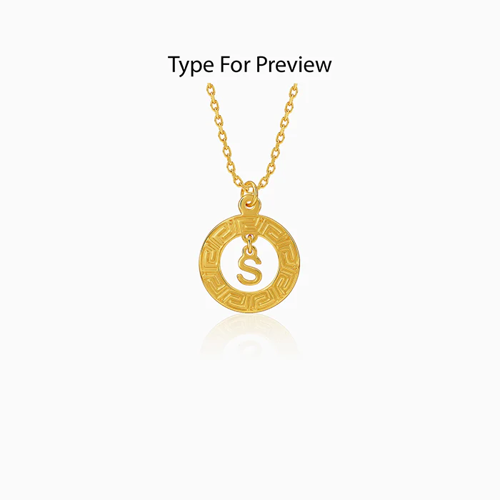 Golden Personalised The Letter Initial Necklace
