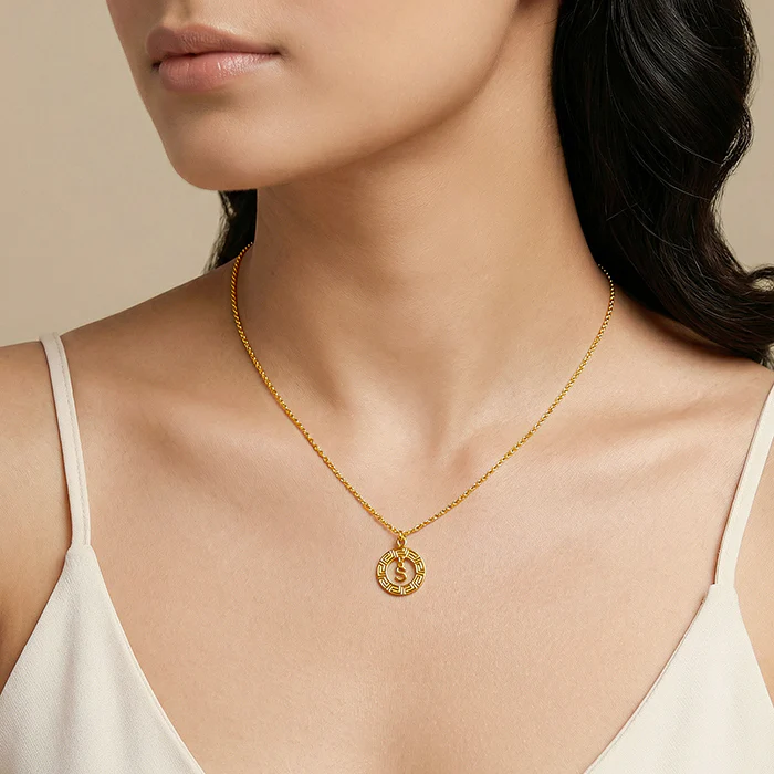 Golden Personalised The Letter Initial Necklace - Image 4