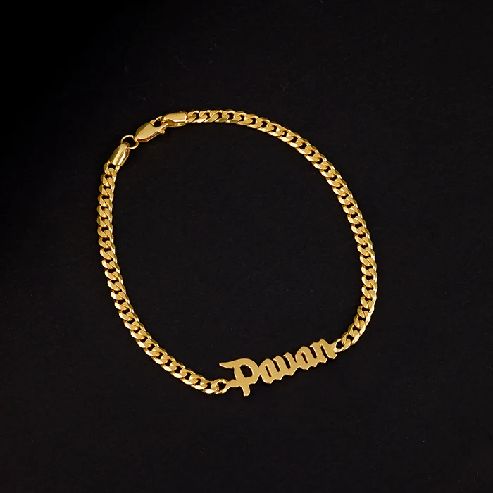 Golden Personalised Timeless Classic Bracelet For Him - Image 2