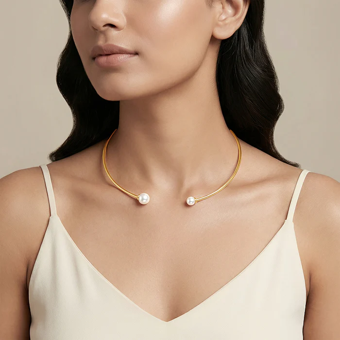 Golden Phoebe Pearl Hasli Necklace - Image 3