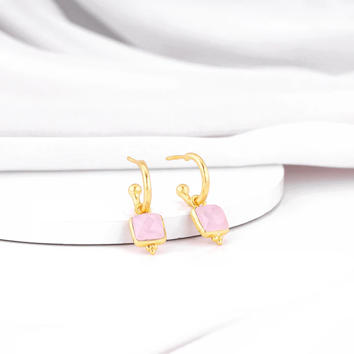 Golden Pink Blush Earrings - Image 2