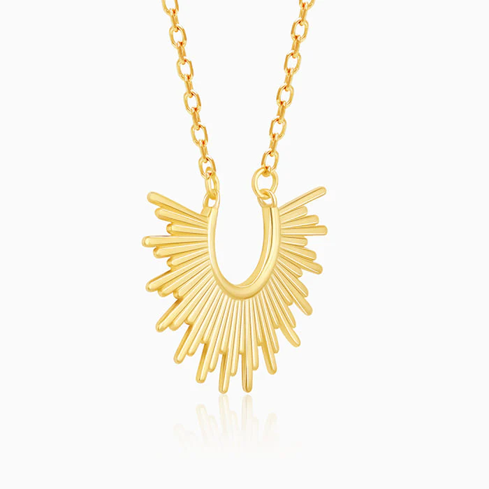 Anushka Sharma Golden Radiant Sunrise Necklace - Image 4