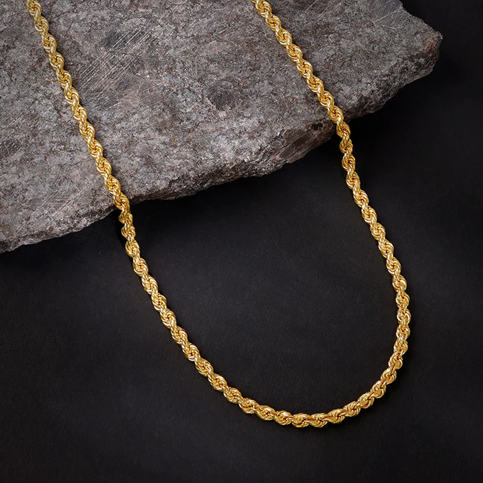Golden Rope Chain For Him - Image 2