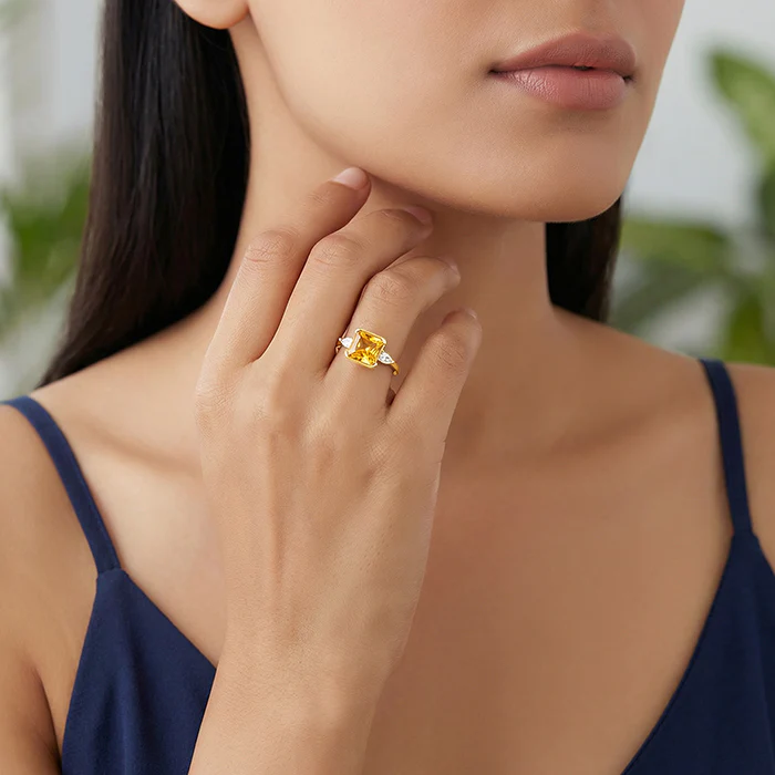 Golden Royal Topaz Ring - Image 3