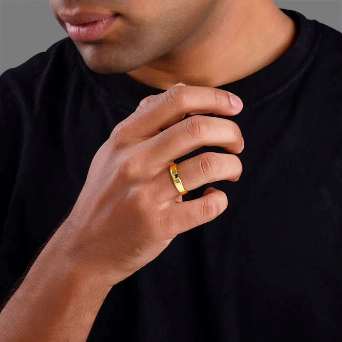 Golden Saṃta Ring For Him - Image 3