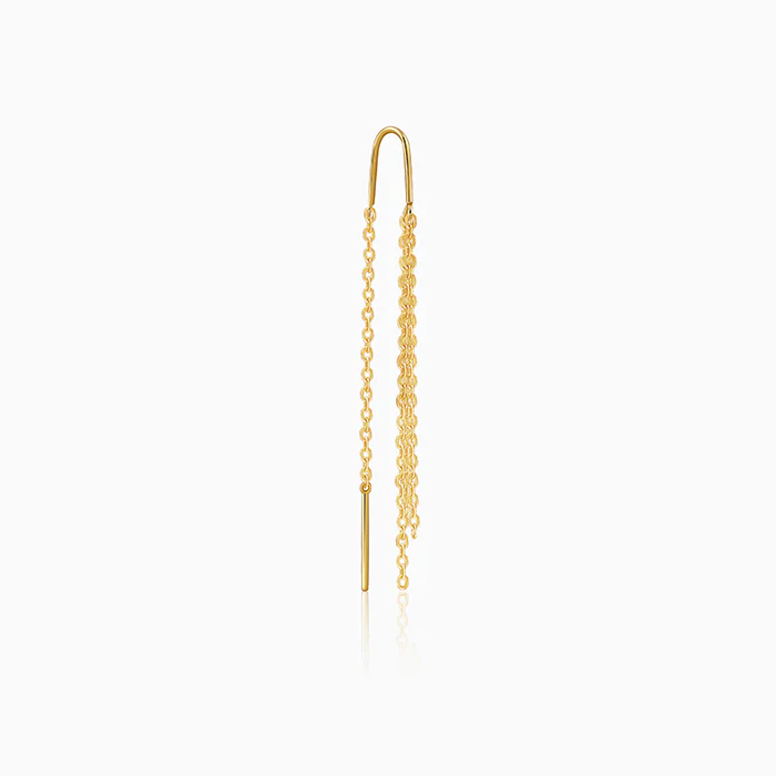 Golden Seriqo Nightshine Sui Dhaga Earrings - Image 4