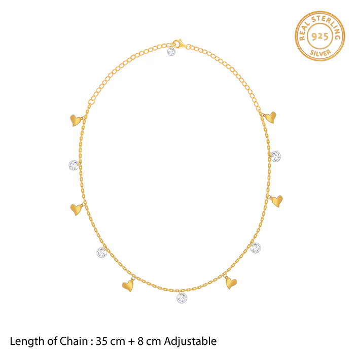 Golden Shinny Love Necklace - Image 4