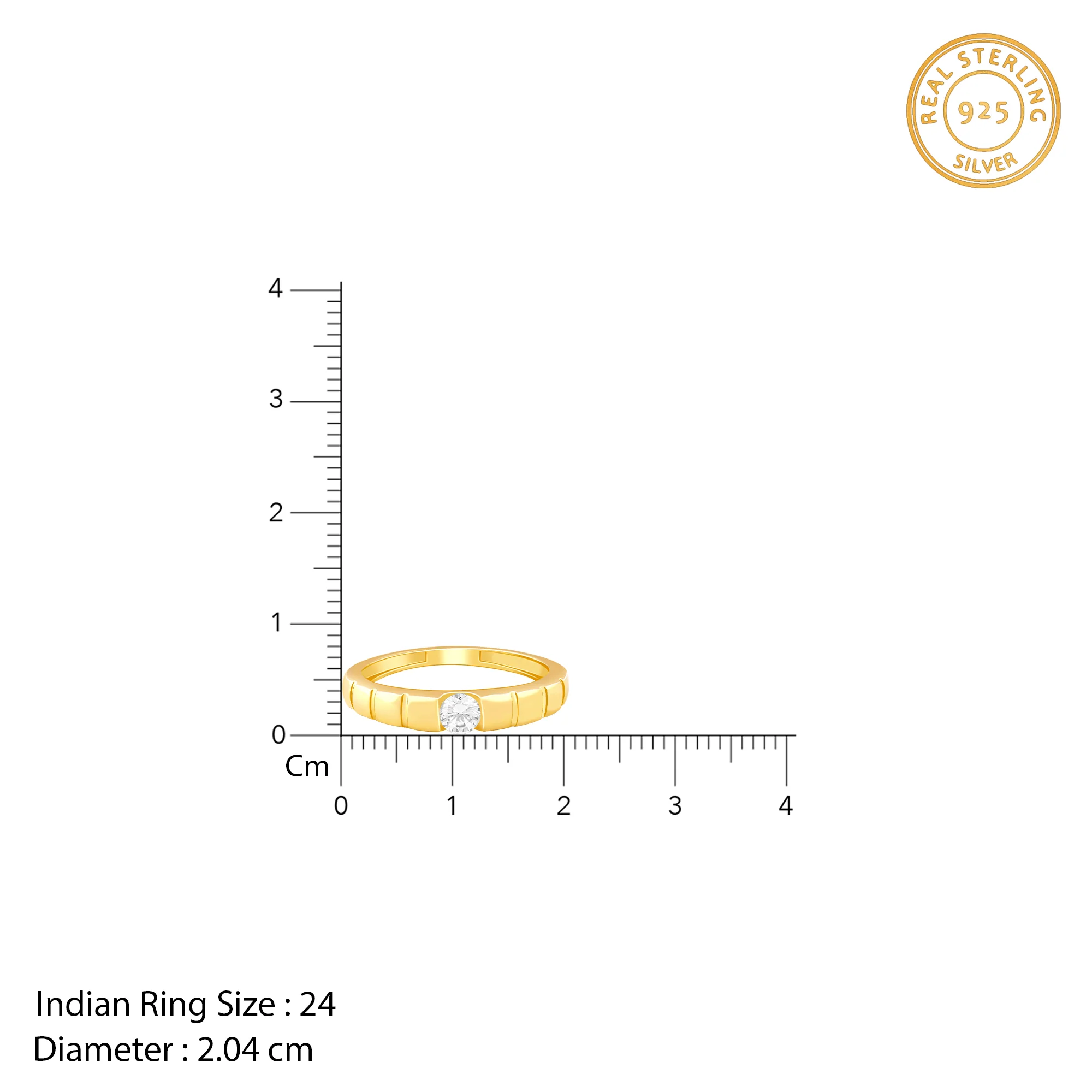 Golden Signature Stone Ring For Him - Image 8