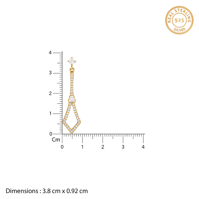 Golden Spear Dangler Earrings - Image 4