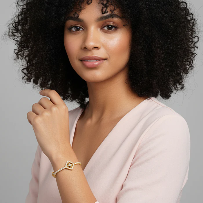 Golden Square Prism Signature Bracelet - Image 7