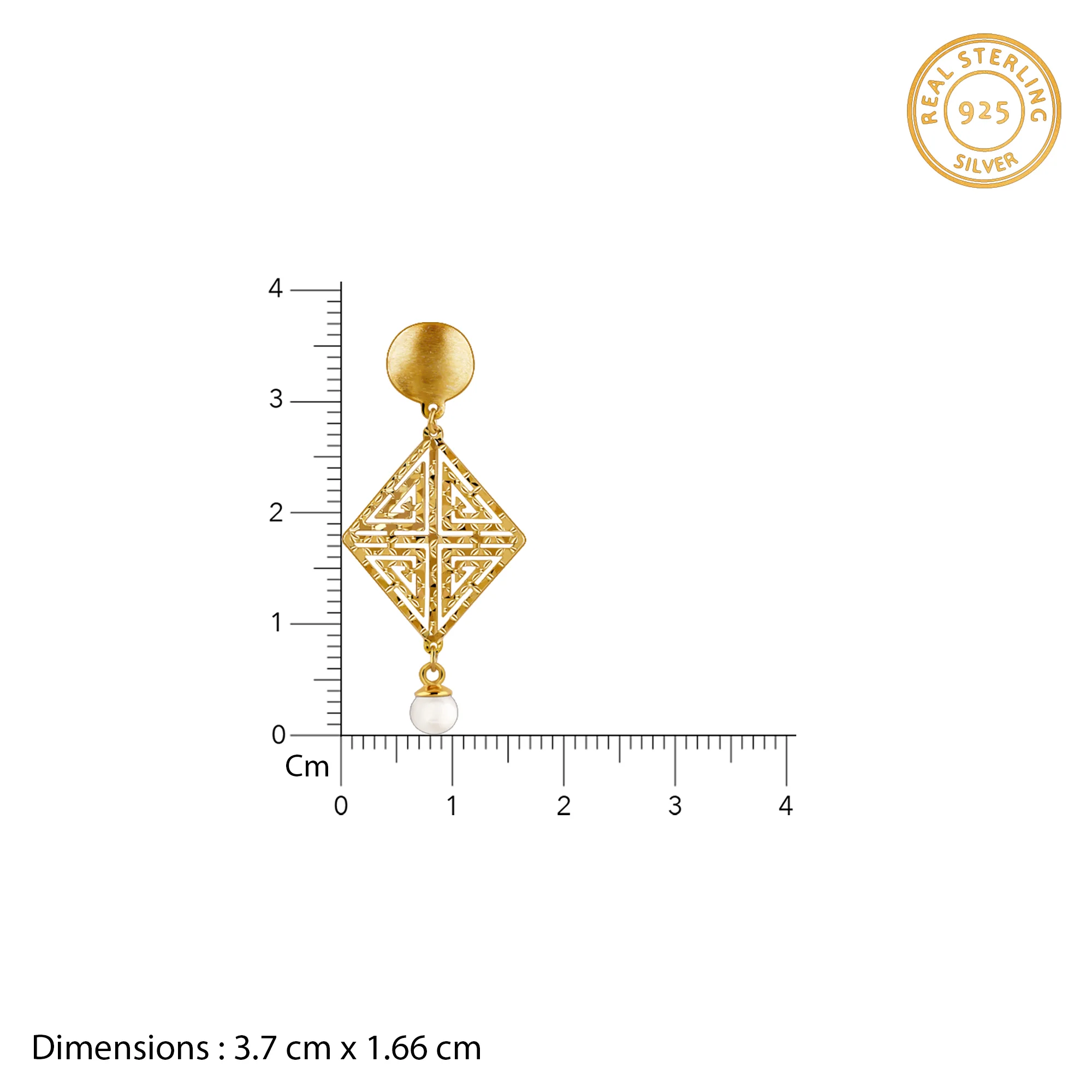 Golden Stay With Me Earrings - Image 5