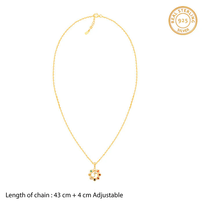 Golden Sunbeam Pendant with Link Chain - Image 5