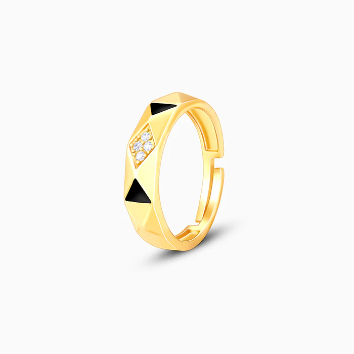 Golden Tri-Facet Ring For Her - Image 4