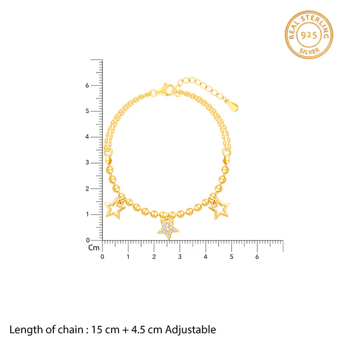 Golden Twinkle Star Bracelet - Image 4
