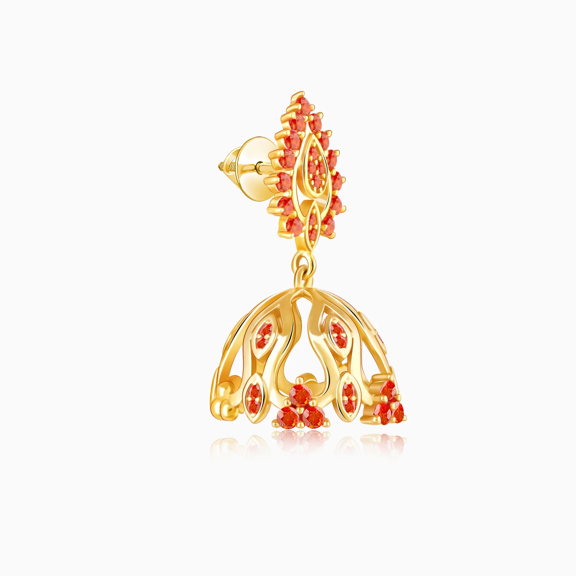 Golden Zafira Crown Earrings - Image 4