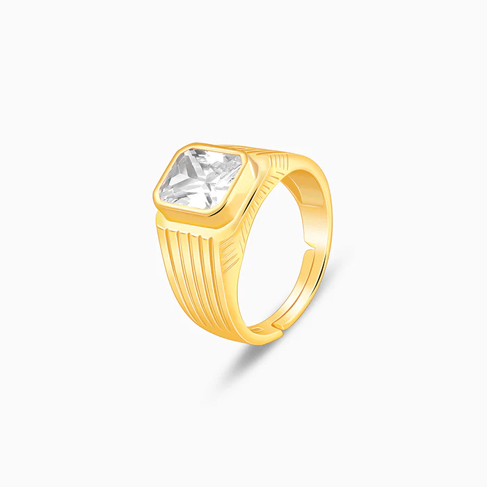 Golden Zircon Glory Ring For Him - Image 5