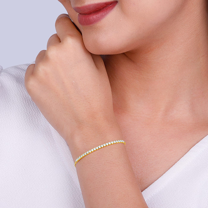 Golden Zircon Joy Tennis Bracelet - Image 3