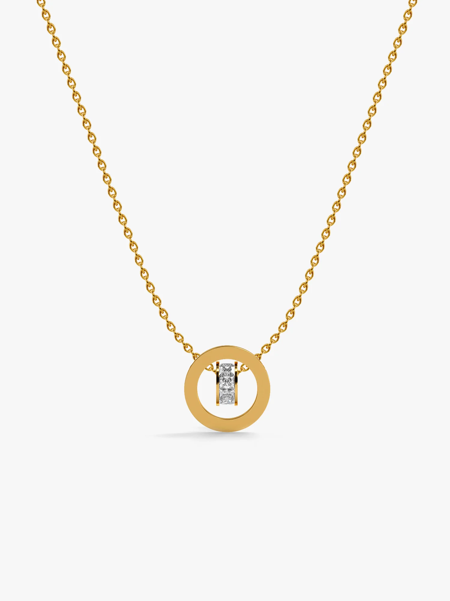 Halo Drip Gold Plated Necklace