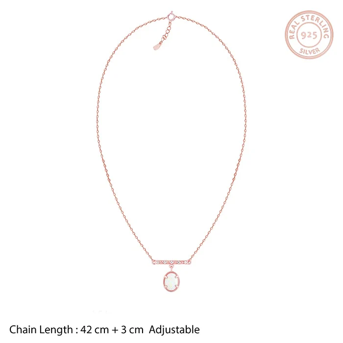 Rose Gold Moonstone Glory Necklace - Image 5