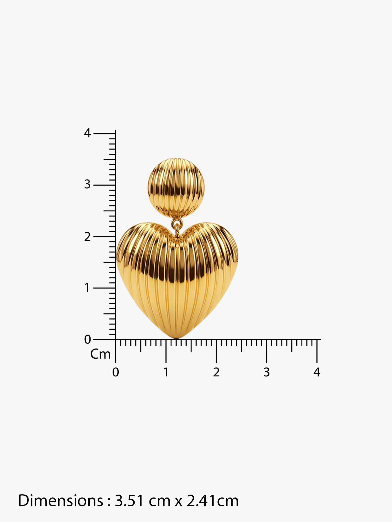 Heart Drop Energy Gold Plated Drops Earrings - Image 6