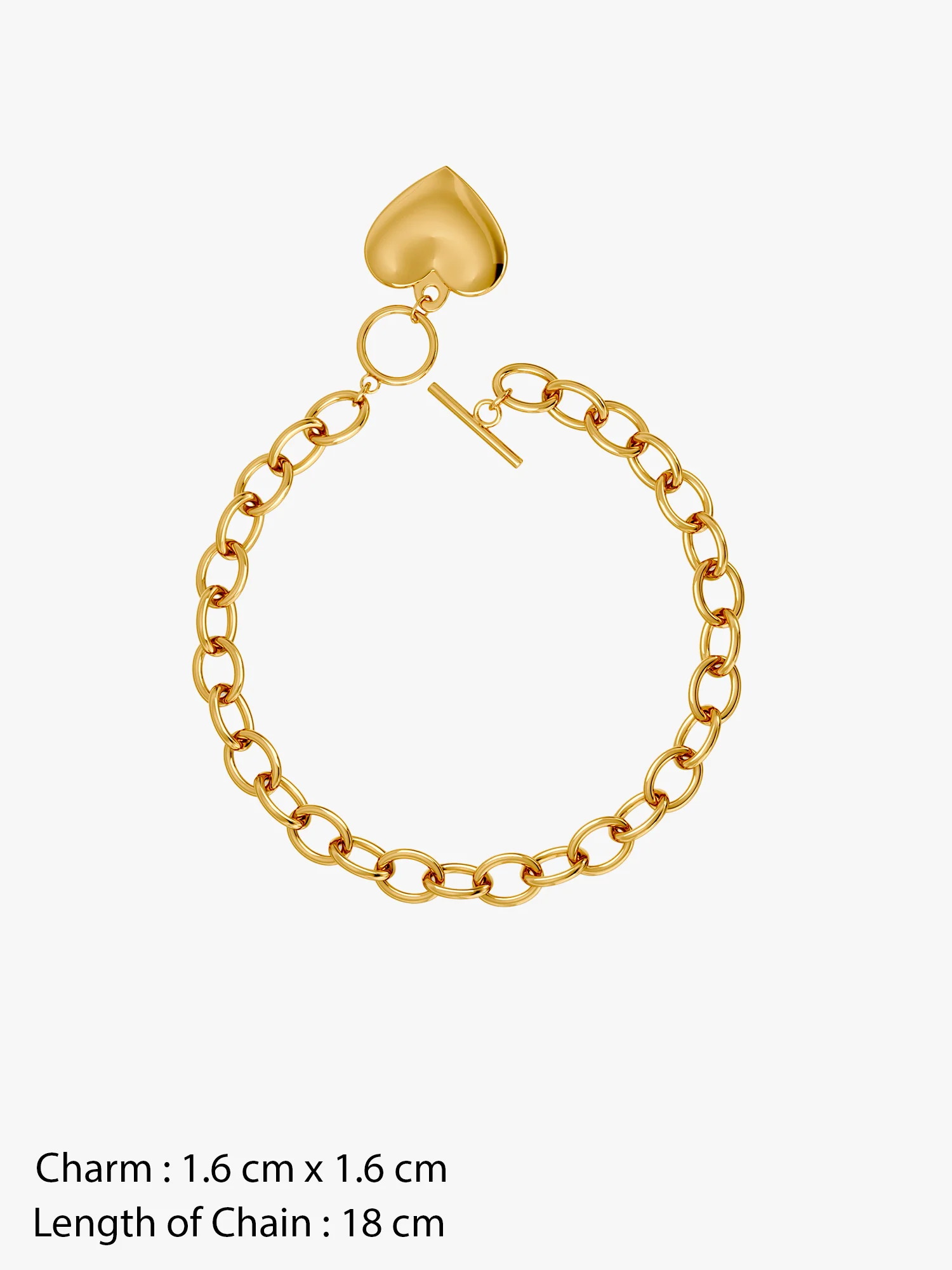 Heart Drop Gold Plated Bracelet - Image 5