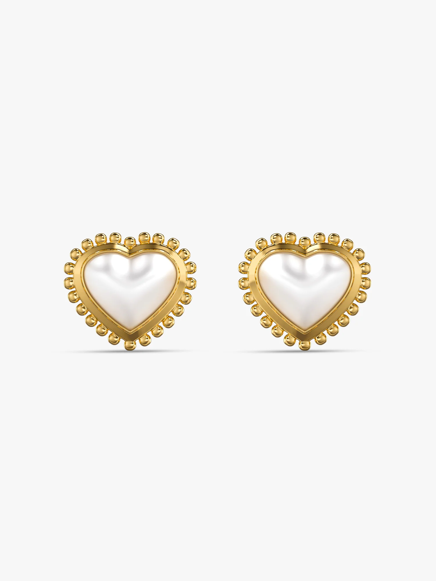 Heart Frame Gold Plated Studs - Image 4