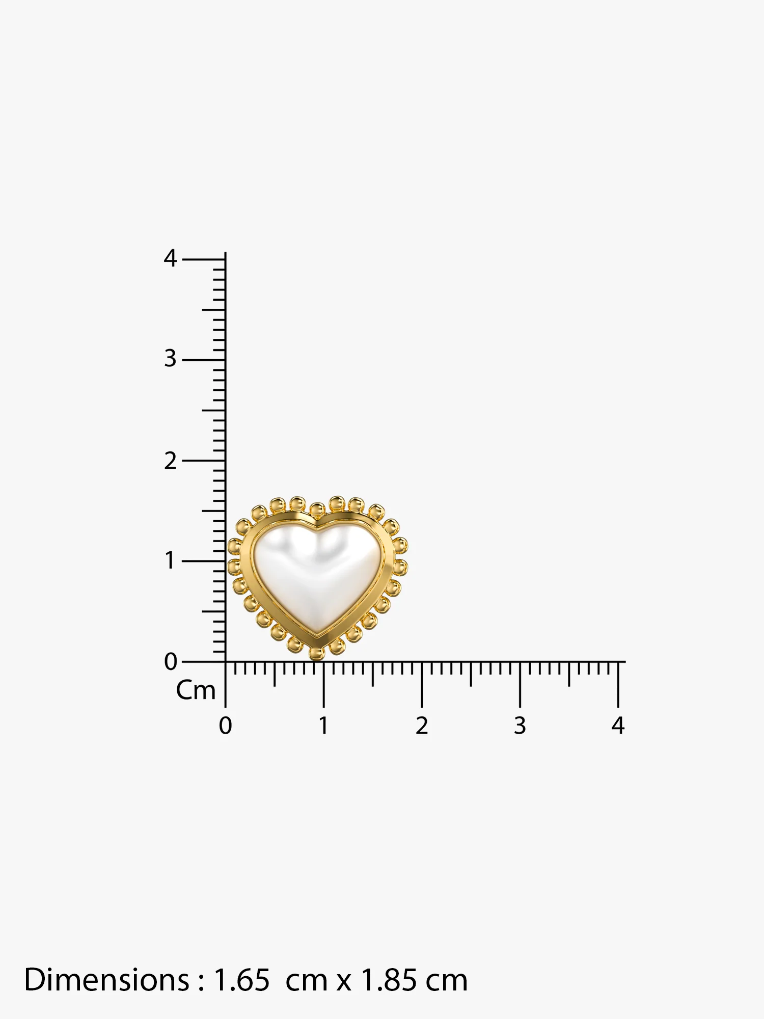 Heart Frame Gold Plated Studs - Image 6