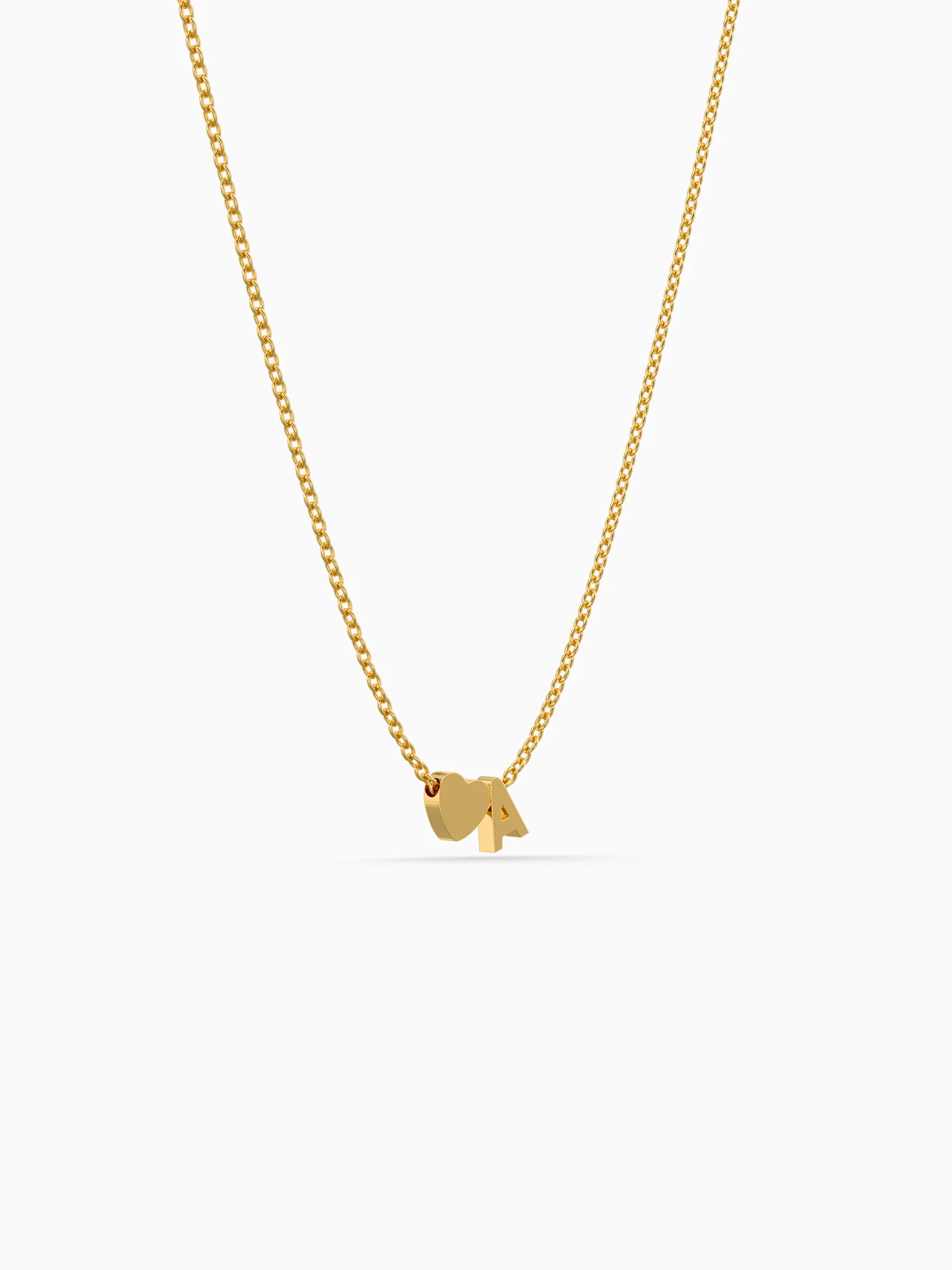 Heart Snap Detail Gold Plated Necklace - Image 4