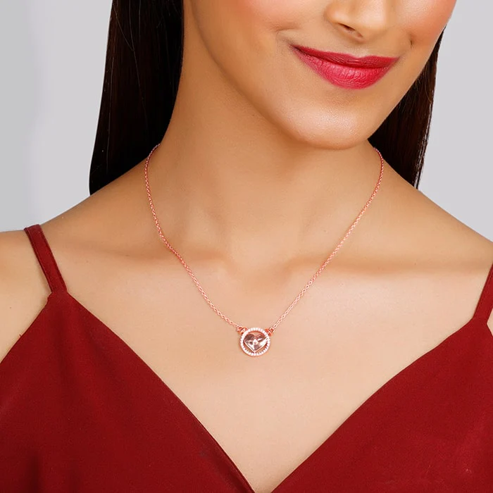 Rose Gold I Miss You Necklace - Image 3
