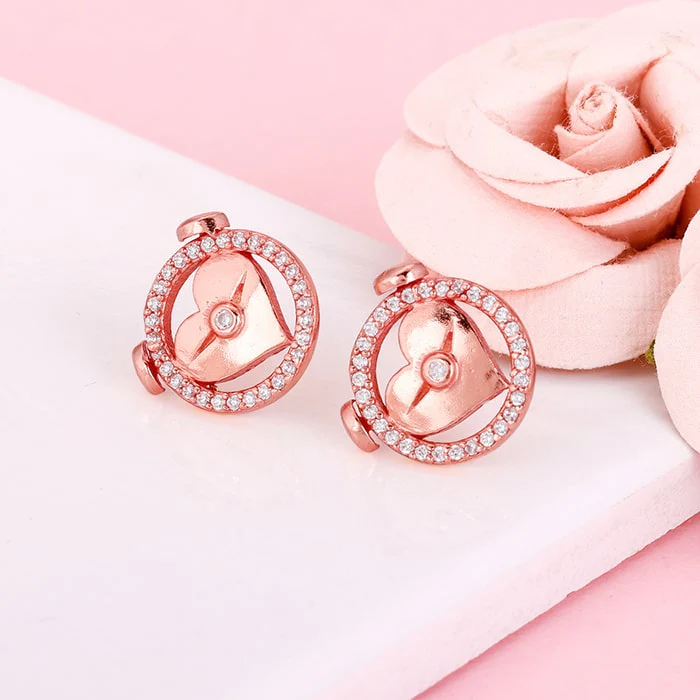 Rose Gold I Miss You Stud Earrings - Image 2
