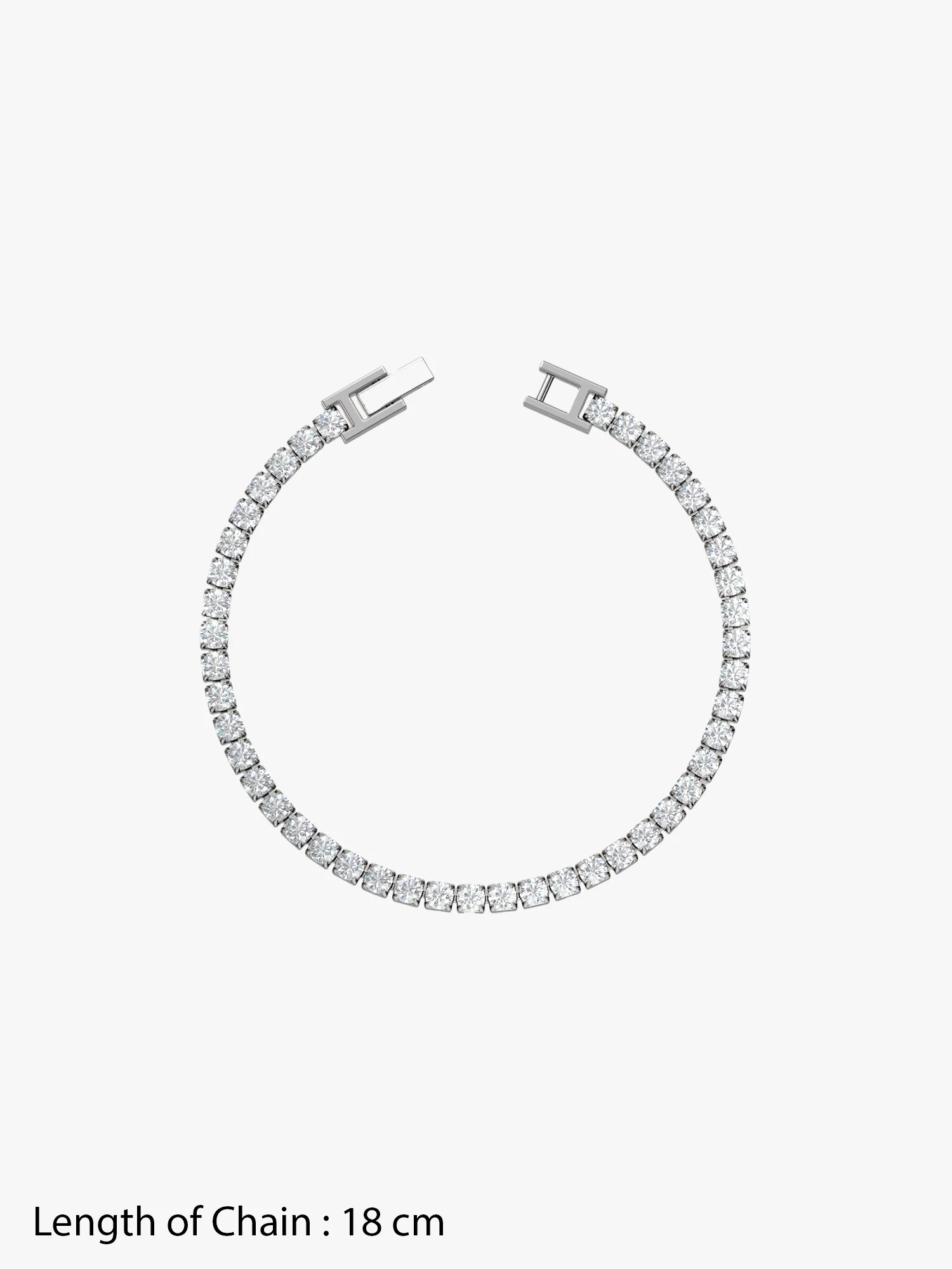 Ice Line Tennis Rhodium Plated Bracelet - Image 5