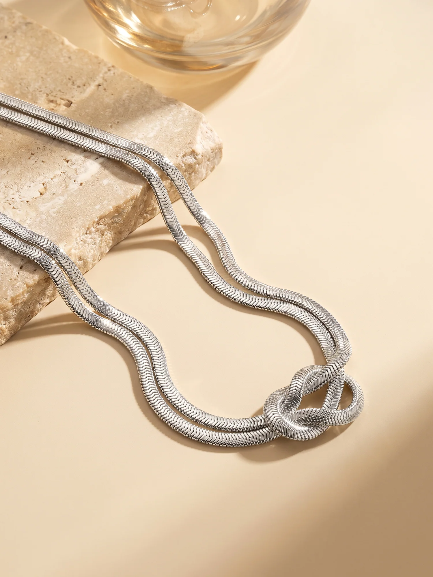 Knot Today Rhodium Plated Necklace - Image 2