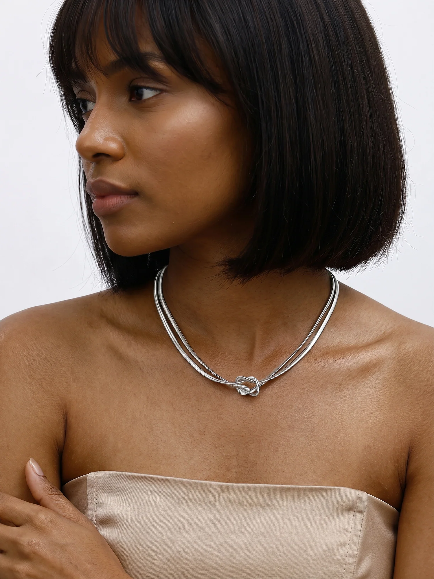 Knot Today Rhodium Plated Necklace - Image 3