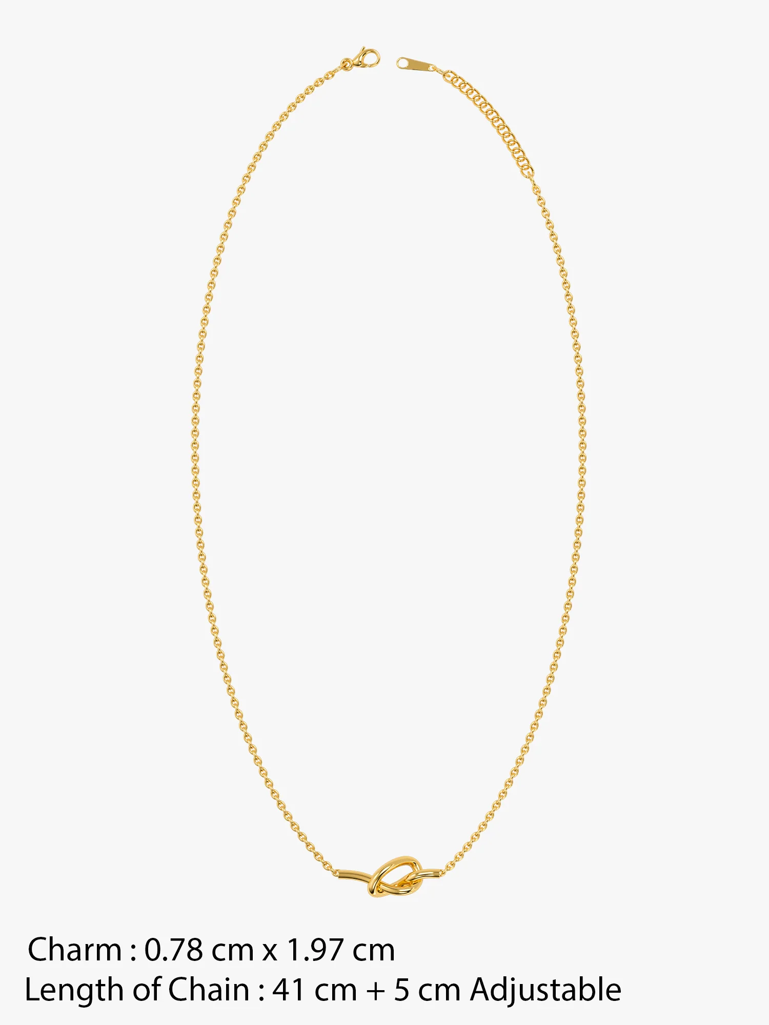 Knot Your Basic Gold Plated Necklace - Image 4